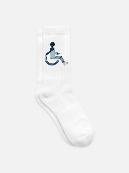ROLLSTUHL ROLLSTUHLFAHRERIN - Tennissocken - Weiß