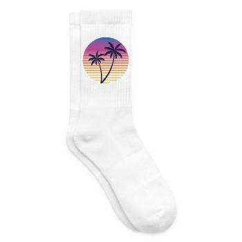 Palmier Crépuscule Vintage - Tennissocken - Weiß - Rechts