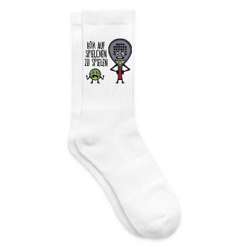 Freizeit Spieler Statement Padel Ball Schläger - Tennissocken - Weiß - Rechts