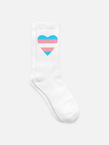 Transgender Pride Herzdesign - Tennissocken - Weiß