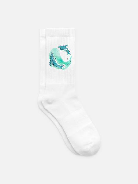 Wal Welle - Tennissocken - Weiß