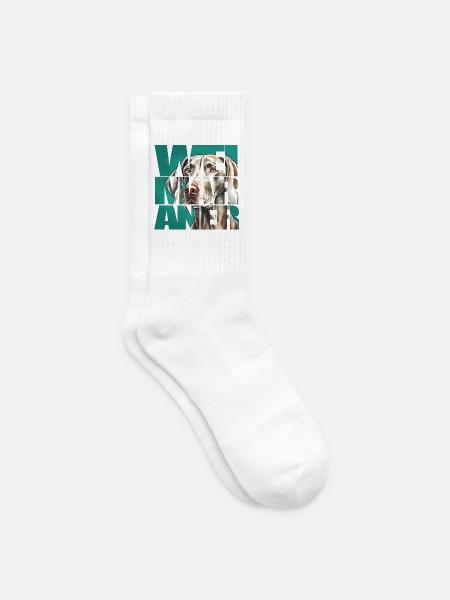 Weimaraner Portrait - Tennissocken - Weiß