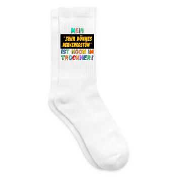 LUSTIGE KARNEVALSSPRÜCHE NERVENKOSTÜM - Tennissocken - Weiß - Rechts