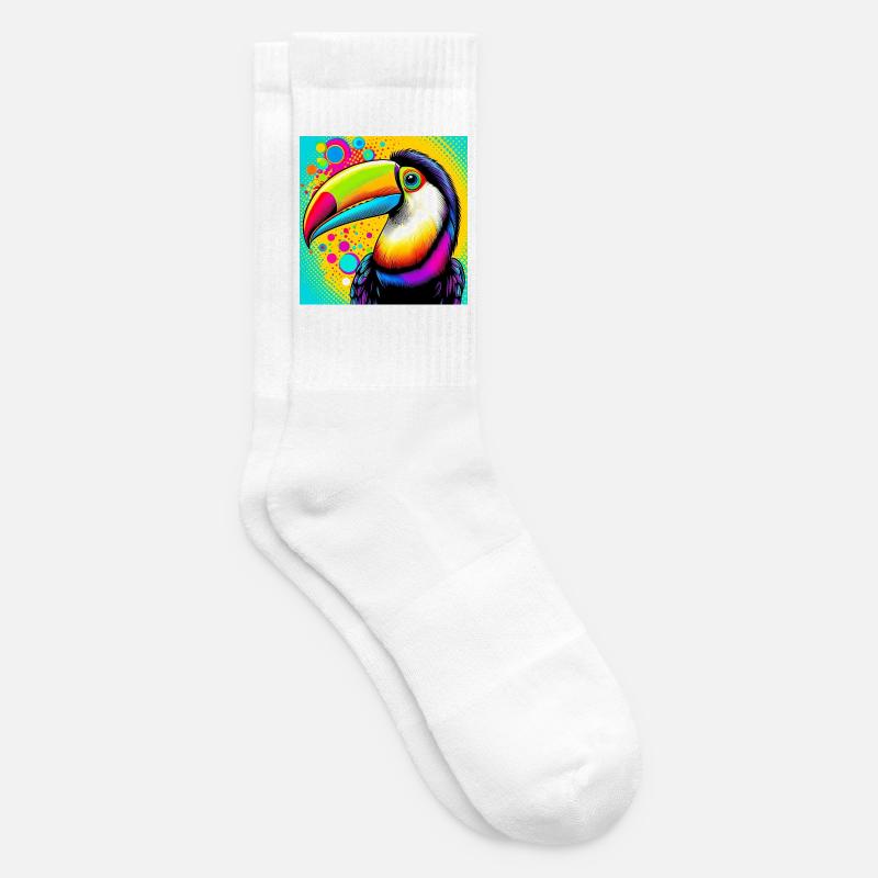 Tukan Pop Art - Tennissocken - Weiß