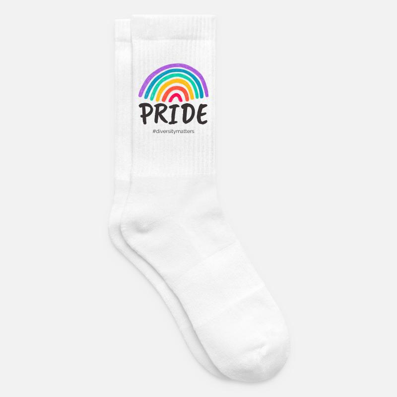 Pride noir - #diversitymatters - Chaussettes de tennis - blanc