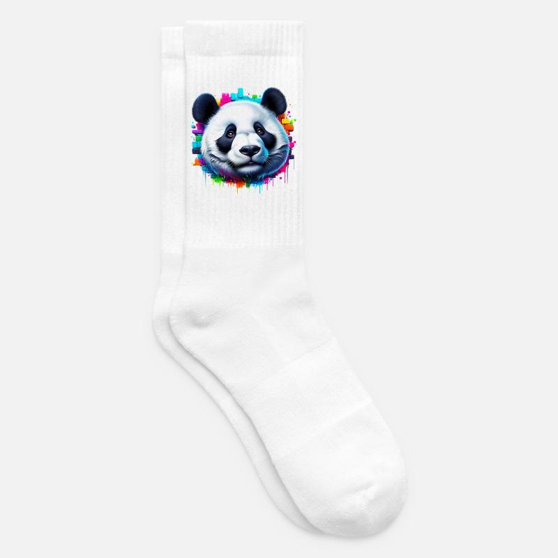 Panda - Tennissocken - Weiß