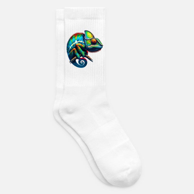 Chamäleon - Tennissocken - Weiß