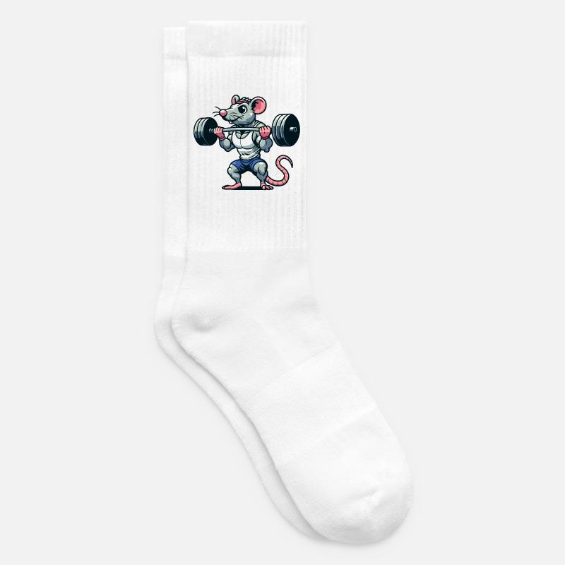 Mighty Mouse Lifter: The Workout Warrior - Tennis socks - white