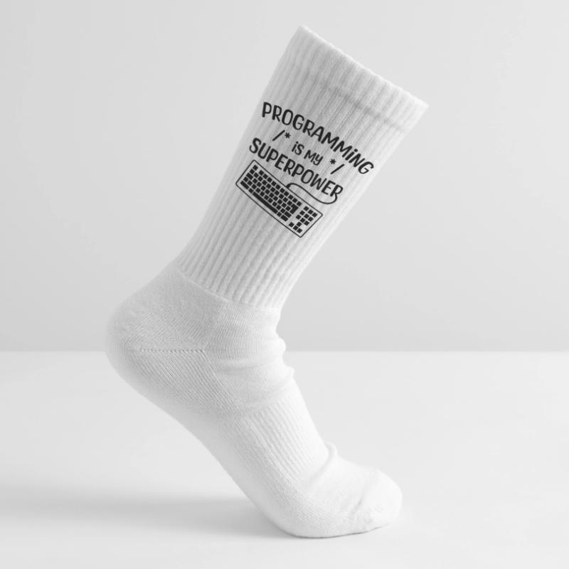 Computer Freak Statement Developer Programmer Tennis socks