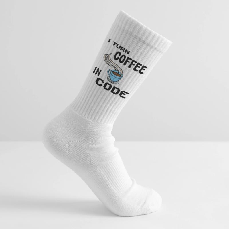 Programmeur de code Scripting Statement Développeur Chaussettes de tennis