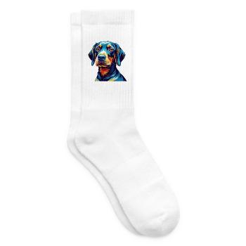 Plott Hound Hund Rasse Bunte Karikatur Kawaii - Tennissocken - Weiß - Rechts