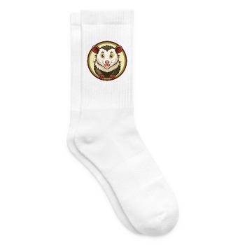 Opossum Bunte Kawaii Cartoon Figur Clipart - Tennissocken - Weiß - Rechts