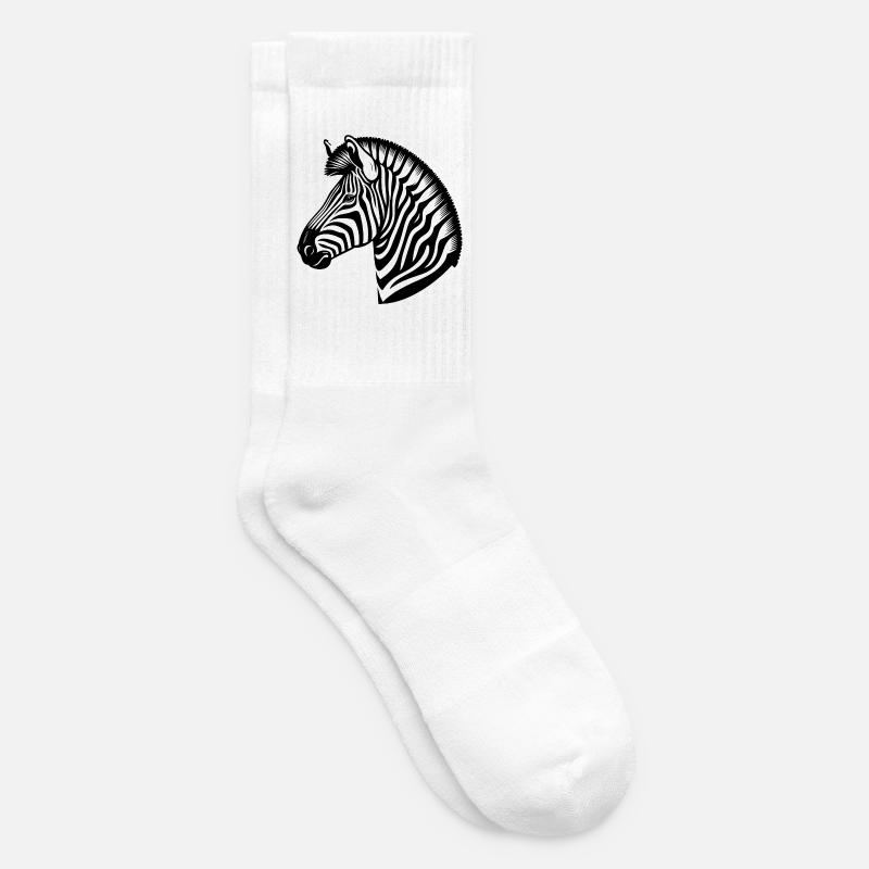 Zebra - Tennissocken - Weiß