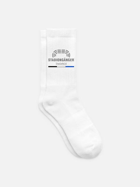 Stadiongänger Bielefeld I Unisex Geschenk - Tennissocken - Weiß