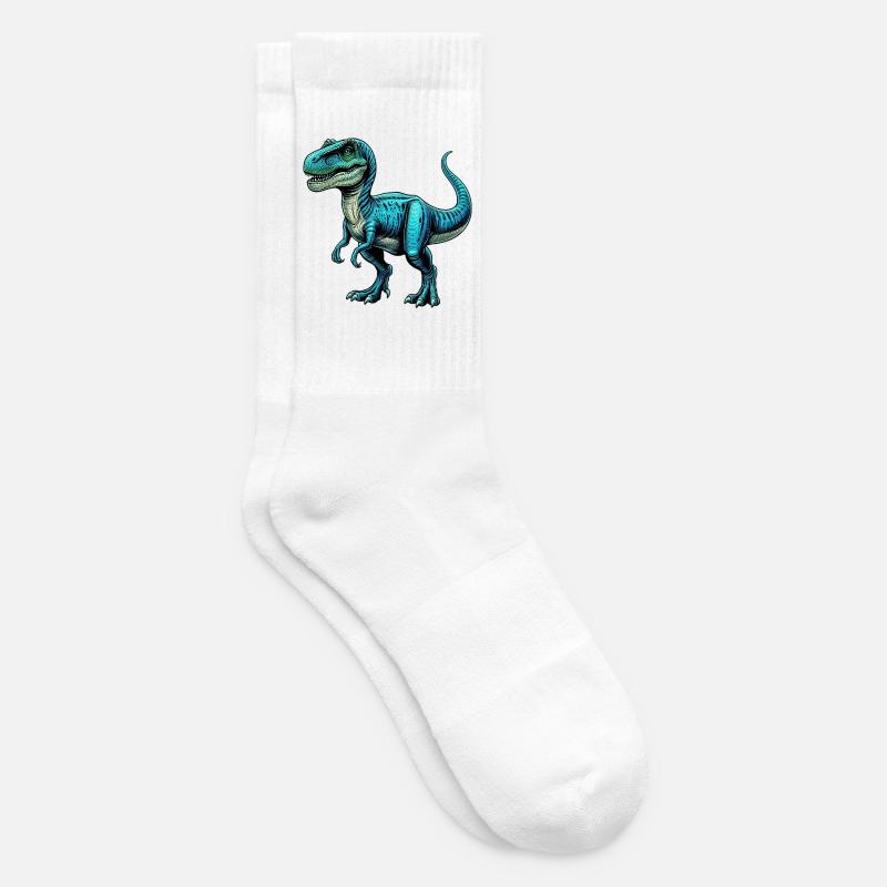 Dinosaurier - Tennissocken - Weiß