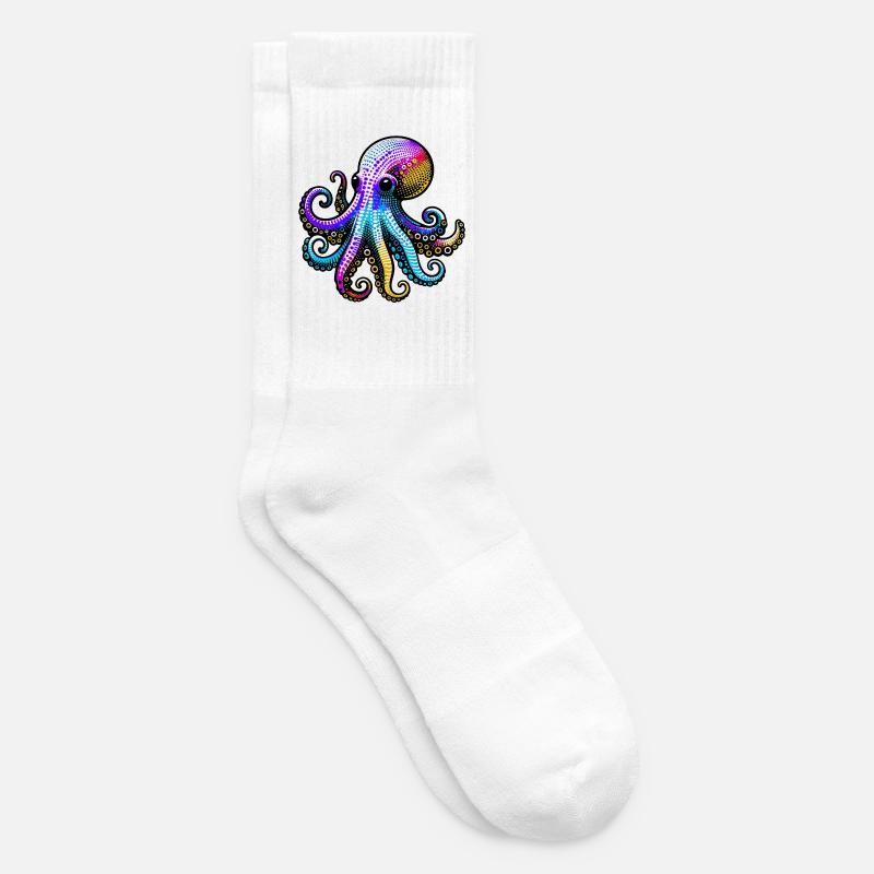 Krake - Tennissocken - Weiß