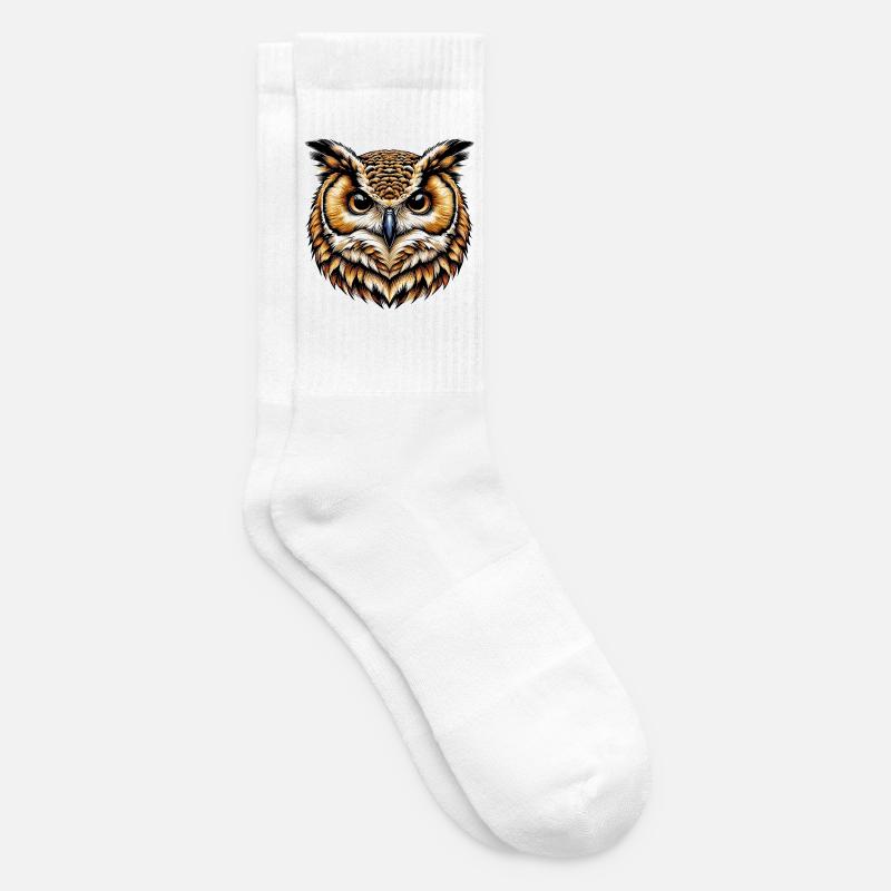 Eule - Tennissocken - Weiß