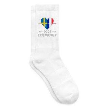 La Suède et la France, une amitié à 100 % - Chaussettes de tennis - blanc - Droite
