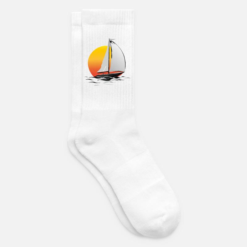 Sailor with sun - Tennis socks - white