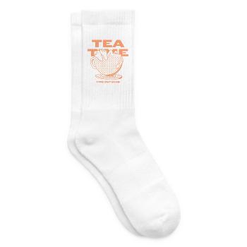 Tea Time – Entspannte Auszeit - Tennissocken - Weiß - Rechts