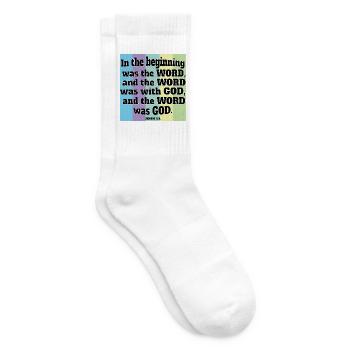 God is The Word - Tennis socks - white - Right