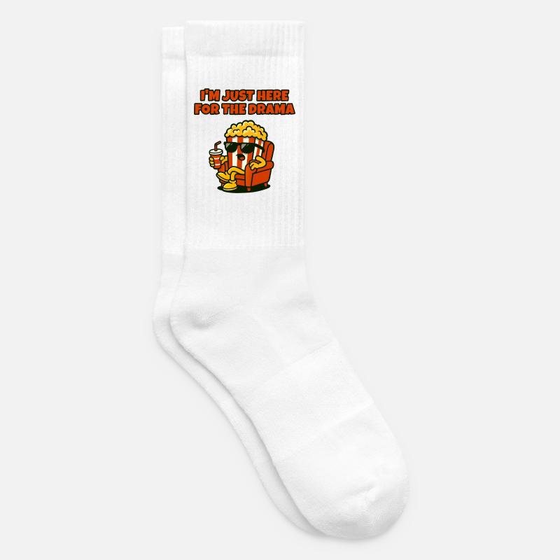 Popcorn Diva Drama - Chaussettes de tennis - blanc