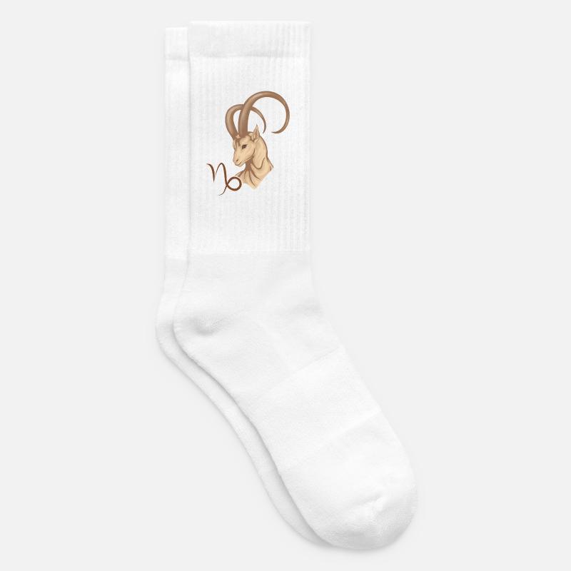 Sternzeichen Steinbock - Tennissocken - Weiß