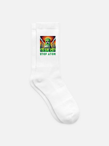 Stop Atom – Radioaktiver - Tennissocken - Weiß