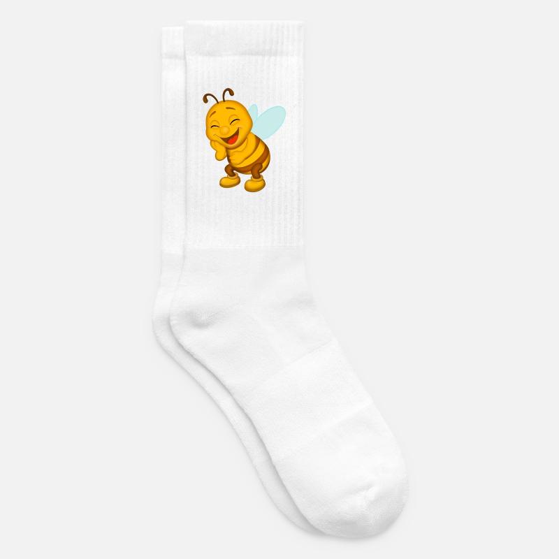 BEE LAUGHING - Tennis socks - white