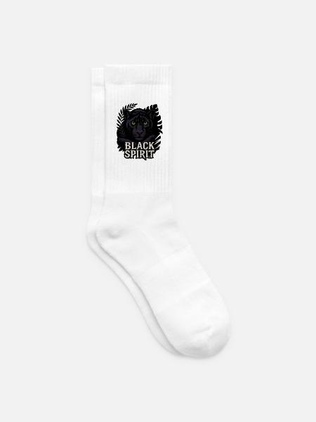 Schwarzgeist – Panther - Tennissocken - Weiß