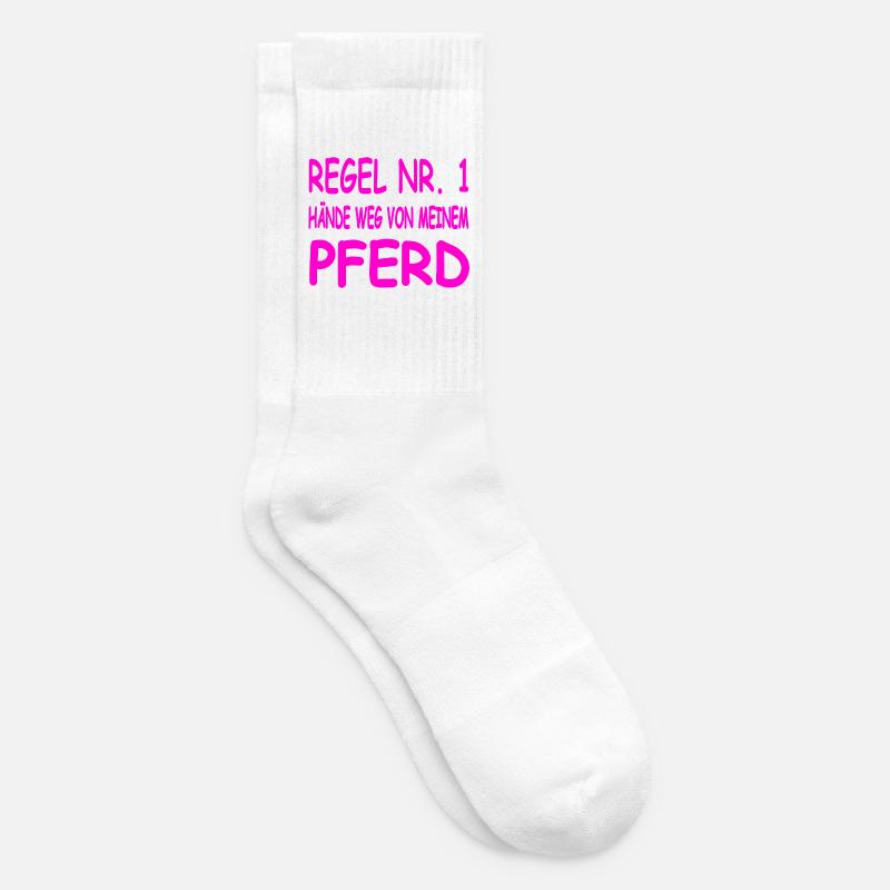 Pferde - Tennissocken - Weiß