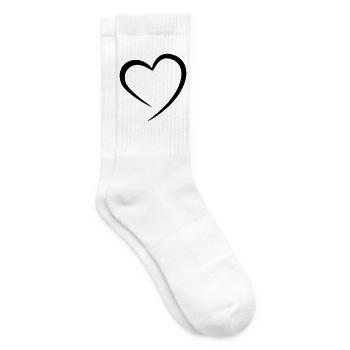 Cœur - Chaussettes de tennis - blanc - Droite