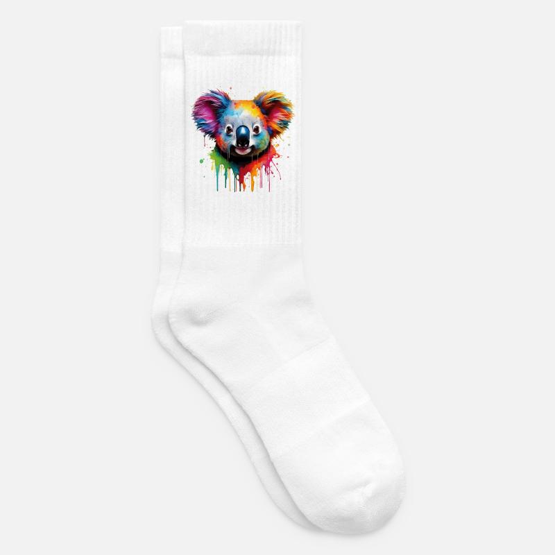 Regenbogen Koala Aquarell - Tennissocken - Weiß