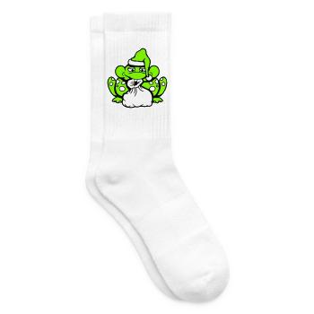 Frosch Weihnachtsmann Weihnachten Mütze Geschenk - Tennissocken - Weiß - Rechts