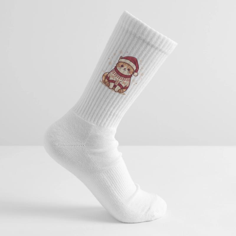 Conception de pull de Noël confortable pour chat Chaussettes de tennis