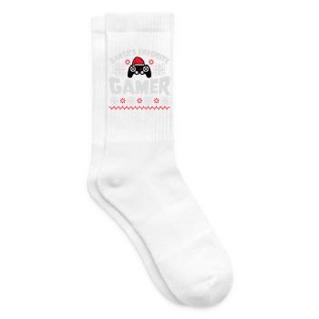 Santa's Favorite Gamer Controller Weihnachten Nerd - Tennissocken - Weiß - Rechts