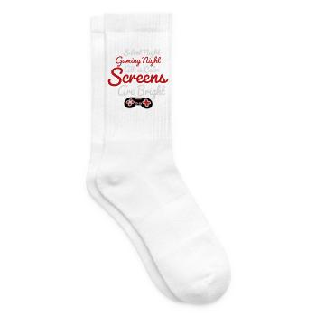 Silent Night Gaming Night All Calm Screens Bright - Tennissocken - Weiß - Rechts