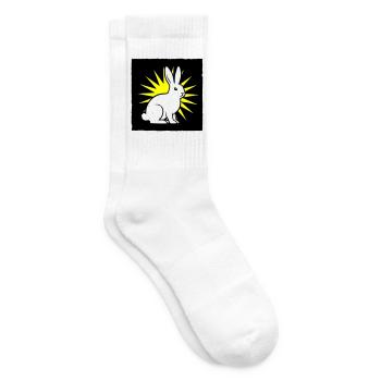 Cool bunny in punk rock & pop art style - Tennis socks - white - Right