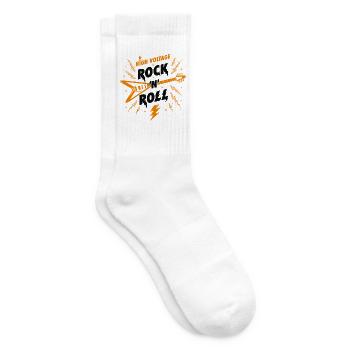 Guitare rock n roll haute tension - Chaussettes de tennis - blanc - Droite