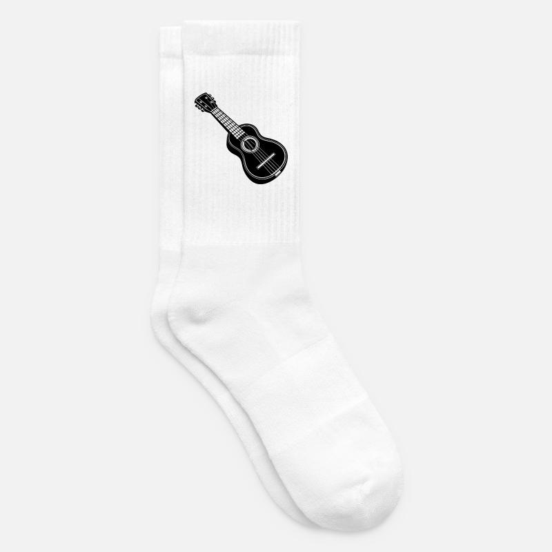 Ukulele - Tennissocken - Weiß