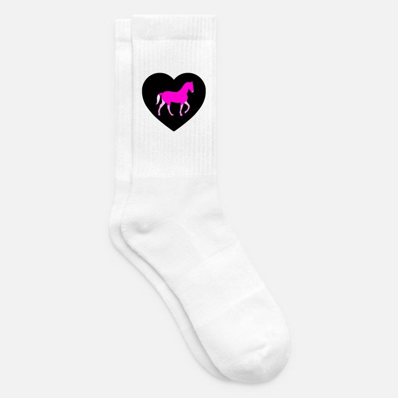 Pferde - Tennissocken - Weiß