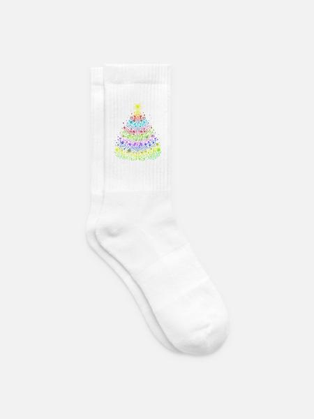 Weihnachtsbaum - Tennissocken - Weiß