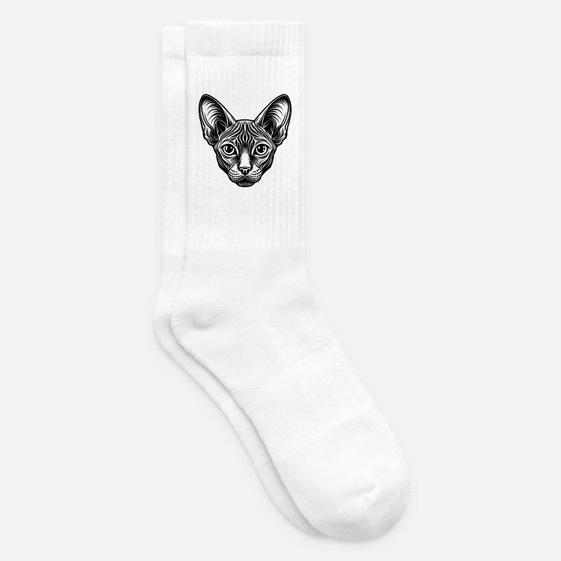 Sphynx-Katze - Tennissocken - Weiß