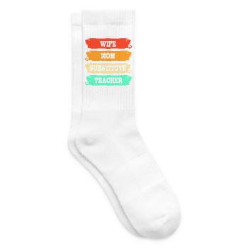 Vertretungslehrer Aushilfslehrer Ersatzlehrerin - Tennissocken - Weiß - Rechts
