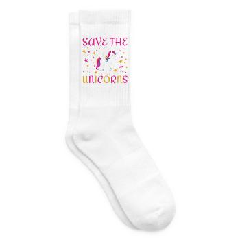 Save the unicorns - Tennis socks - white - Right