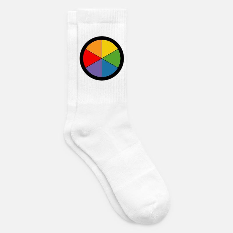 Regenbogen Farbkreis - Tennissocken - Weiß