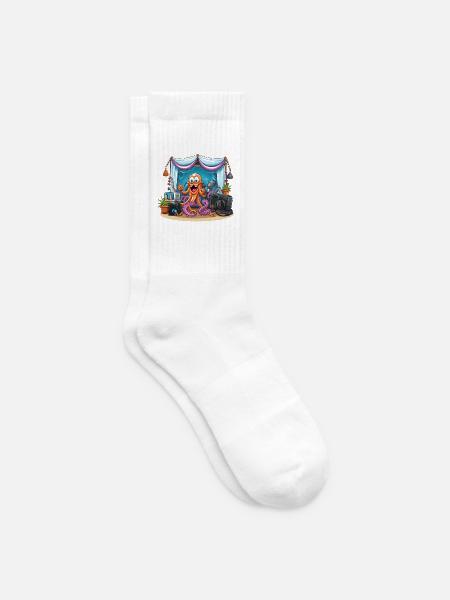Oktopus Influencer auf Bühne - Tennissocken - Weiß