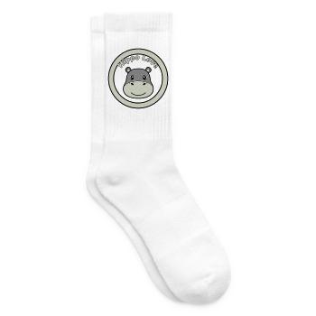 Hippo Love Hippo Logo Badge - Tennis socks - white - Right