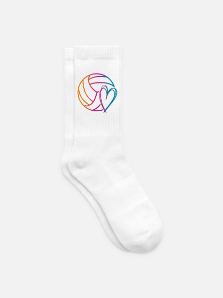 Volleyball Ball - Tennissocken - Weiß