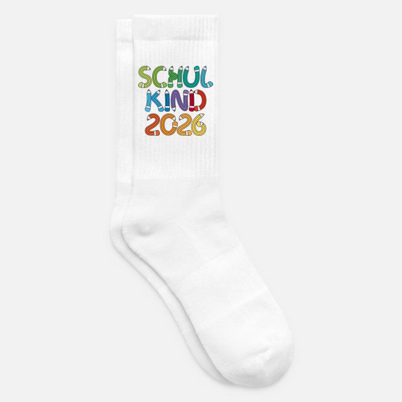 Schulkind 2026 Schule Einschulung Schulanfang - Tennissocken - Weiß